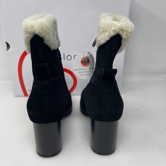 Blondo Tia Sherpa Cuff Ankle Booties in Black Size 8.5 New Retail $160 - Picture 8 of 9